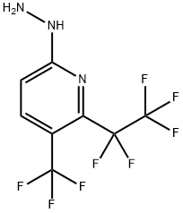 (6-Pentafluoroethyl-5-trifluoromethyl-pyridin-2-yl)-hydrazine Structure