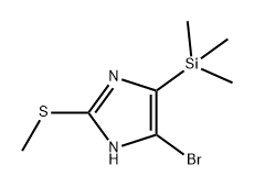 1H-Imidazole, 5-bromo-2-(methylthio)-4-(trimethylsilyl)-,1246553-13-8,结构式