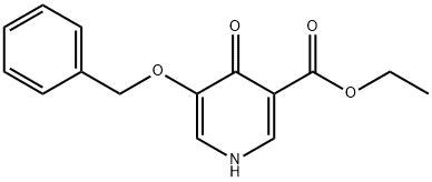 3-Pyridinecarboxylic acid, 1,4-dihydro-4-oxo-5-(phenylmethoxy)-, ethyl ester 化学構造式