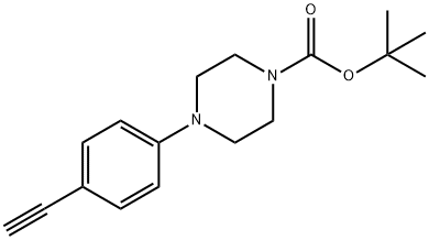 1-Piperazinecarboxylic acid, 4-(4-ethynylphenyl)-, 1,1-dimethylethyl ester Structure