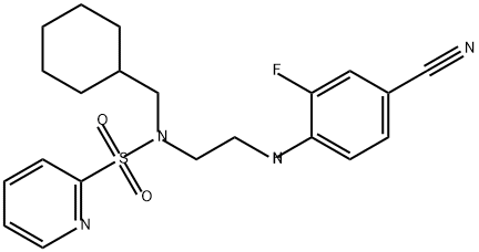 2-Pyridinesulfonamide, N-[2-[(4-cyano-2-fluorophenyl)amino]ethyl]-N-(cyclohexylmethyl)-|