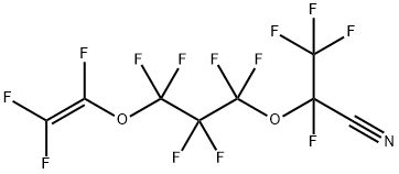 Propanenitrile, 2,3,3,3-tetrafluoro-2-[1,1,2,2,3,3-hexafluoro-3-[(1,2,2-trifluoroethenyl)oxy]propoxy]- 结构式