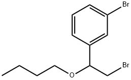 Benzene, 1-bromo-3-(2-bromo-1-butoxyethyl)- Structure