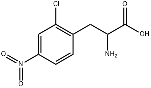 2-amino-3-(2-chloro-4-nitrophenyl)propanoic acid 结构式