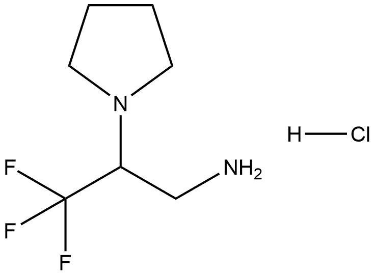 3,3,3-trifluoro-2-(pyrrolidin-1-yl)propan-1-amine hydrochloride,1247247-16-0,结构式