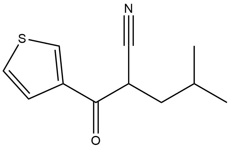 4-methyl-2-(thiophene-3-carbonyl)pentanenitrile Structure