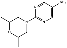 5-Pyrimidinamine, 2-(2,6-dimethyl-4-morpholinyl)- Struktur