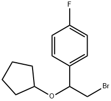 Benzene, 1-[2-bromo-1-(cyclopentyloxy)ethyl]-4-fluoro- Struktur