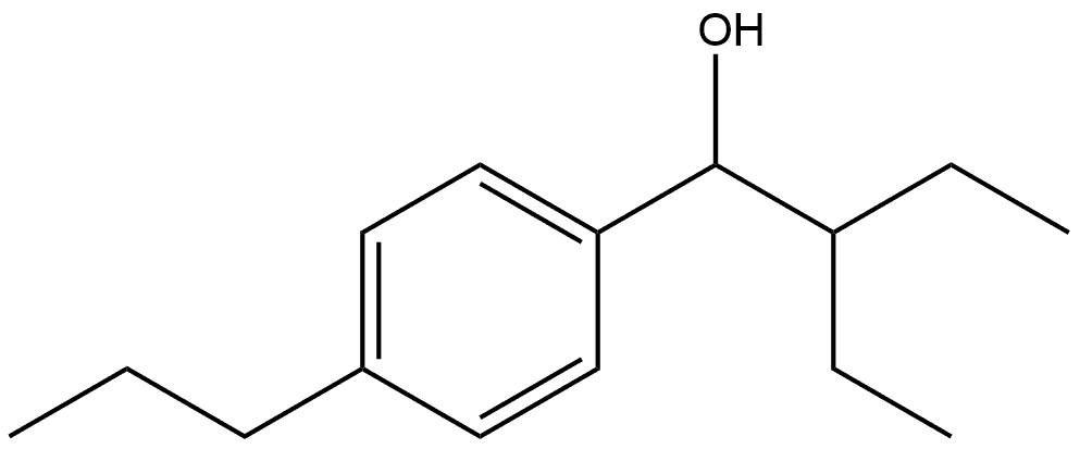 α-(1-Ethylpropyl)-4-propylbenzenemethanol 结构式