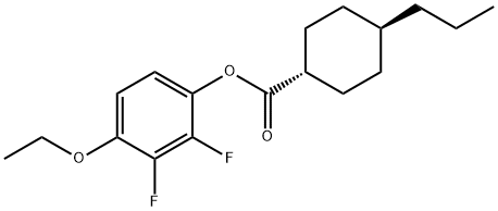 Cyclohexanecarboxylic acid, 4-propyl-, 4-ethoxy-2,3-difluorophenyl ester, trans-,124770-58-7,结构式