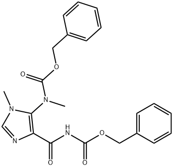 Carbamic acid, methyl[1-methyl-4-[[[(phenylmethoxy)carbonyl]amino]carbonyl]-1H-imidazol-5-yl]-, phenylmethyl ester (9CI) Struktur