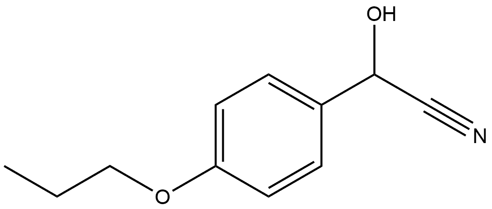 Benzeneacetonitrile, α-hydroxy-4-propoxy- 结构式