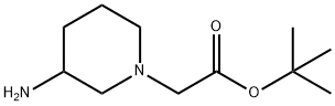 2-(3-氨基哌啶-1-基)乙酸叔丁酯, 1247796-36-6, 结构式