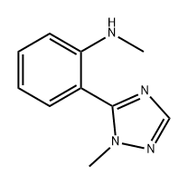 Benzenamine, N-methyl-2-(1-methyl-1H-1,2,4-triazol-5-yl)- 化学構造式
