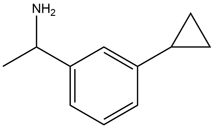 1-(3-cyclopropylphenyl)ethan-1-amine Structure