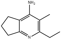 5H-Cyclopenta[b]pyridin-4-amine, 2-ethyl-6,7-dihydro-3-methyl- 化学構造式