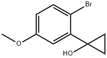 Cyclopropanol, 1-(2-bromo-5-methoxyphenyl)- 化学構造式