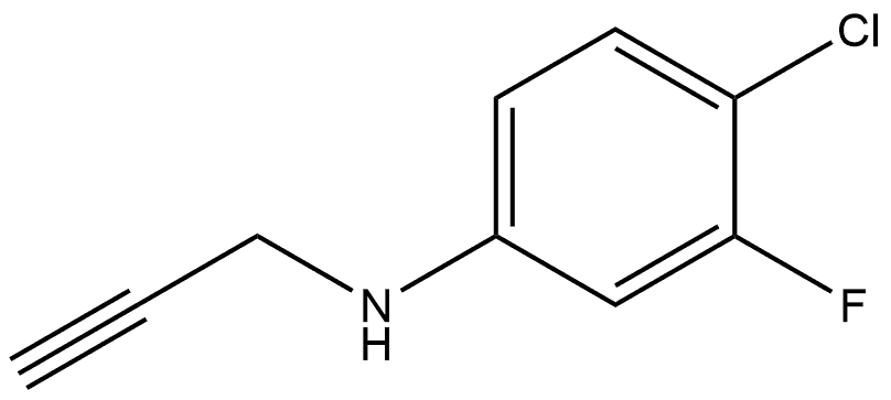 4-氯-3-氟-N-(丙-2-炔-1-基)苯胺, 1247990-92-6, 结构式