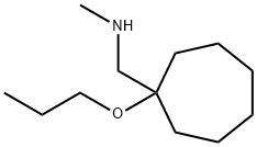 Cycloheptanemethanamine, N-methyl-1-propoxy- 化学構造式