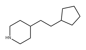 Piperidine, 4-(2-cyclopentylethyl)- Struktur