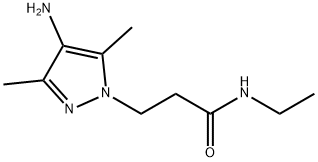 1H-Pyrazole-1-propanamide, 4-amino-N-ethyl-3,5-dimethyl-|3-(4-氨基-3,5-二甲基-1H-吡唑-1-基)-N-乙基丙酰胺