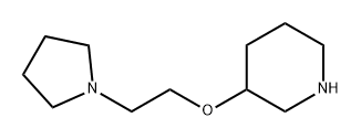 Piperidine, 3-[2-(1-pyrrolidinyl)ethoxy]- 化学構造式