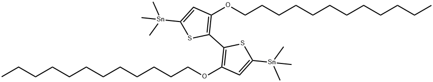 Stannane, 1,1'-[3,3'-bis(dodecyloxy)[2,2'-bithiophene]-5,5'-diyl]bis[1,1,1-trimethyl- Structure