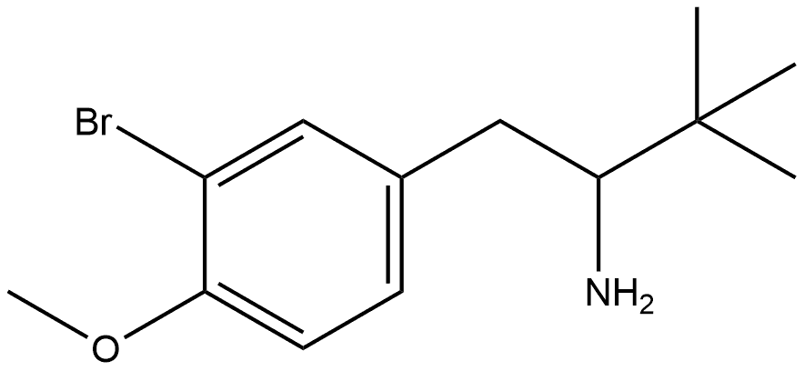 Benzeneethanamine, 3-bromo-α-(1,1-dimethylethyl)-4-methoxy- 化学構造式