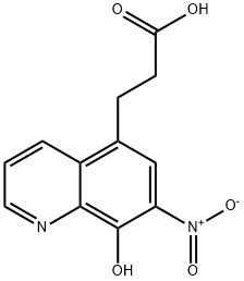 3-(8-Hydroxy-7-nitroquinolin-5-yl)propanoic acid 结构式