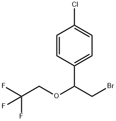 Benzene, 1-[2-bromo-1-(2,2,2-trifluoroethoxy)ethyl]-4-chloro-|1-(2-溴-1-(2,2,2-三氟乙氧基)乙基)-4-氯苯