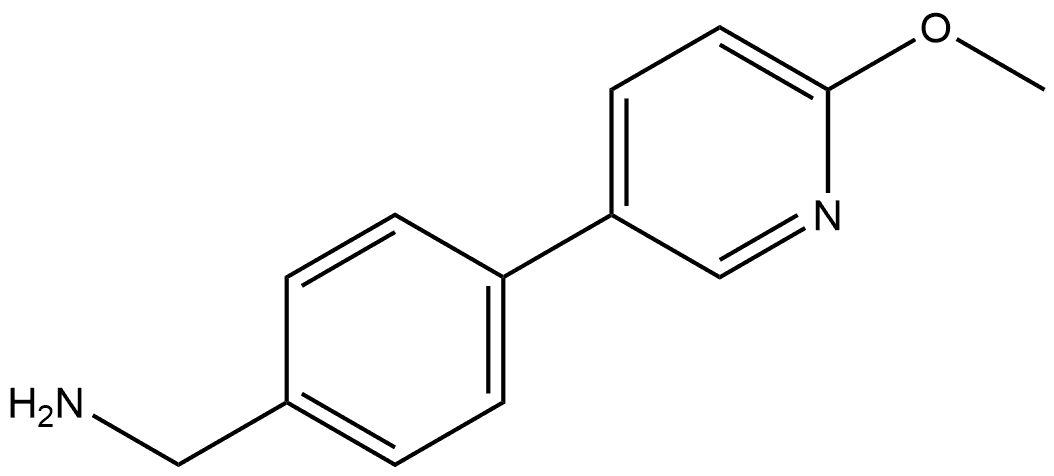 4-(6-Methoxy-3-pyridinyl)benzenemethanamine Structure