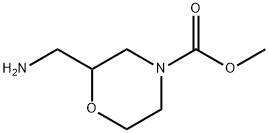4-Morpholinecarboxylic acid, 2-(aminomethyl)-, methyl ester Struktur