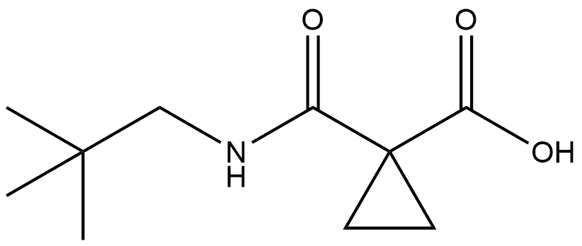 1-[[(2,2-Dimethylpropyl)amino]carbonyl]cyclopropanecarboxylic acid Structure