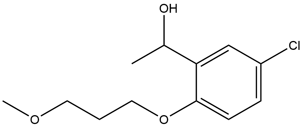 5-Chloro-2-(3-methoxypropoxy)-α-methylbenzenemethanol,1249142-13-9,结构式