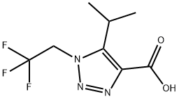 1H-1,2,3-Triazole-4-carboxylic acid, 5-(1-methylethyl)-1-(2,2,2-trifluoroethyl)- Struktur