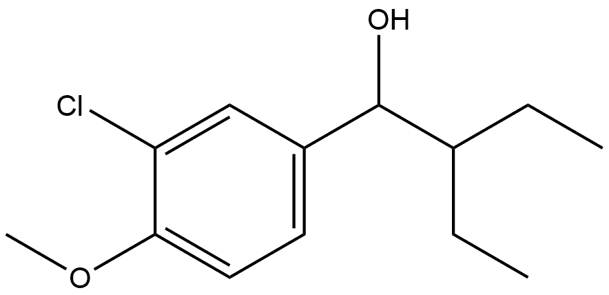 3-Chloro-α-(1-ethylpropyl)-4-methoxybenzenemethanol Structure