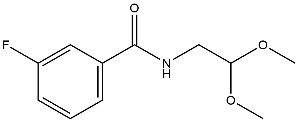 N-(2,2-Dimethoxyethyl)-3-fluorobenzamide Structure