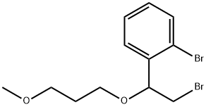 Benzene, 1-bromo-2-[2-bromo-1-(3-methoxypropoxy)ethyl]- Struktur