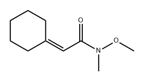 Acetamide, 2-cyclohexylidene-N-methoxy-N-methyl-,124931-20-0,结构式