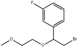 Benzene, 1-[2-bromo-1-(2-methoxyethoxy)ethyl]-3-fluoro- Structure