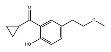 环丙基(2-羟基-5-(2-甲氧基乙基)苯基)甲酮,1249362-85-3,结构式