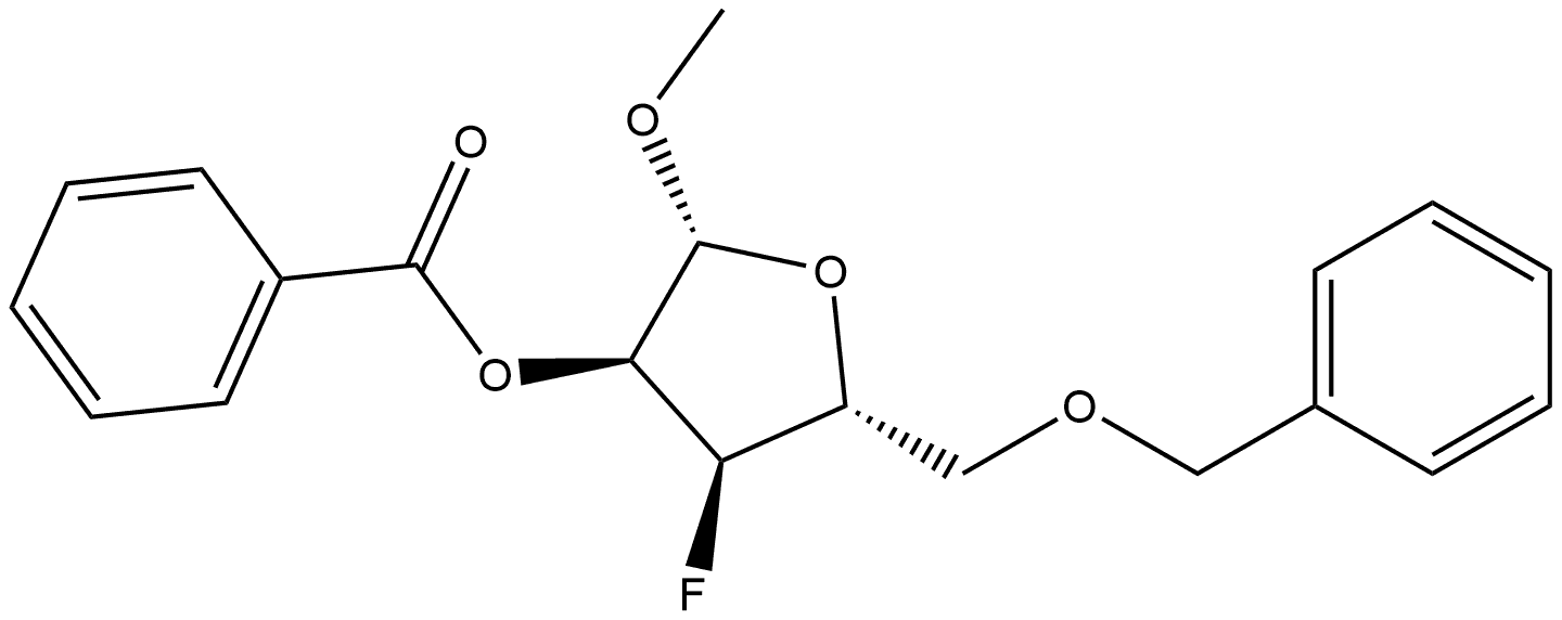 β-D-Ribofuranoside, methyl 3-deoxy-3-fluoro-5-O-(phenylmethyl)-, benzoate (9CI)|