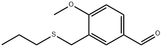 Benzaldehyde, 4-methoxy-3-[(propylthio)methyl]- Structure