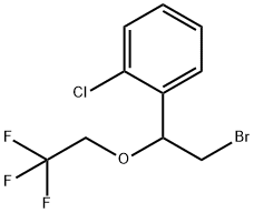 Benzene, 1-[2-bromo-1-(2,2,2-trifluoroethoxy)ethyl]-2-chloro- 化学構造式