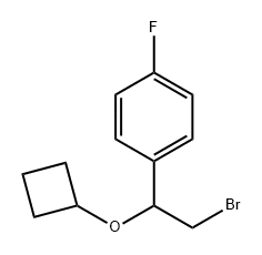 1-(2-溴-1-环丁氧基乙基)-4-氟苯 结构式
