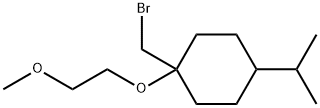 Cyclohexane, 1-(bromomethyl)-1-(2-methoxyethoxy)-4-(1-methylethyl)- Structure