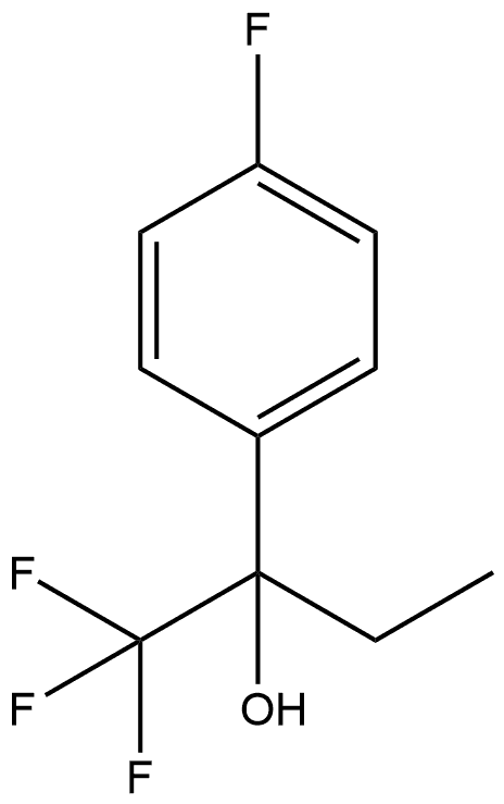 α-Ethyl-4-fluoro-α-(trifluoromethyl)benzenemethanol 化学構造式