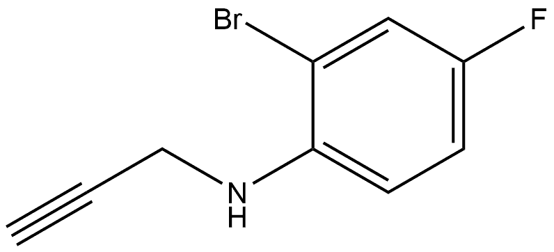 2-Bromo-4-fluoro-N-2-propyn-1-ylbenzenamine Structure