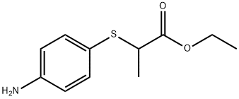 Propanoic acid, 2-[(4-aminophenyl)thio]-, ethyl ester Structure