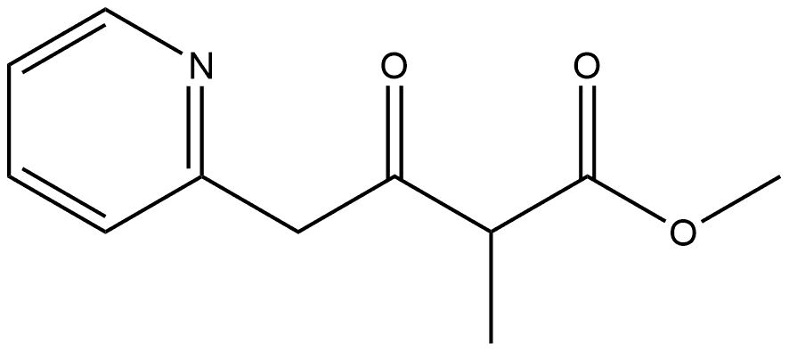 methyl 2-methyl-3-oxo-4-(pyridin-2-yl)butanoate 化学構造式